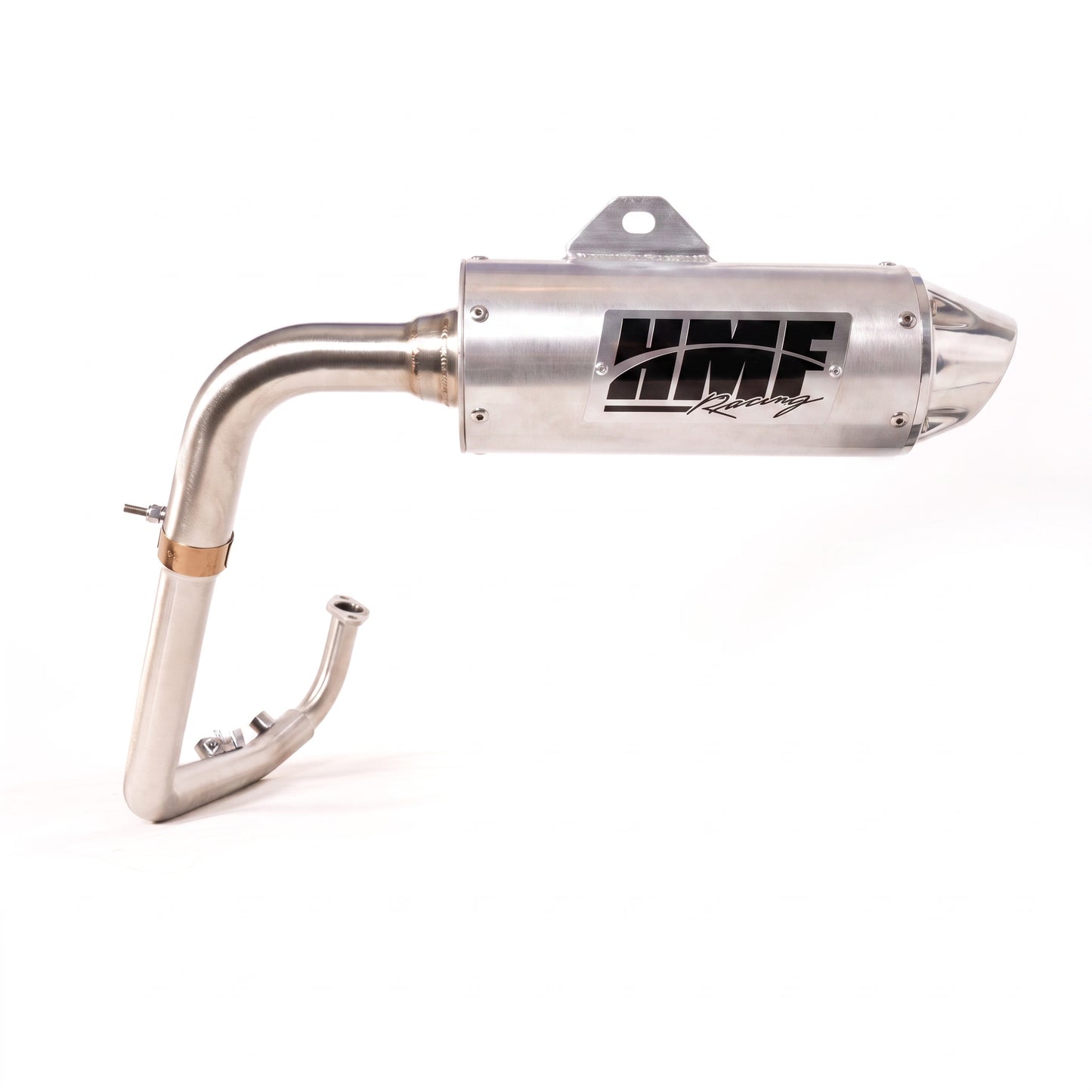 HMF Racing Performance Full System Exhaust for Polaris RZR 200, Brushed with Euro Polished end cap