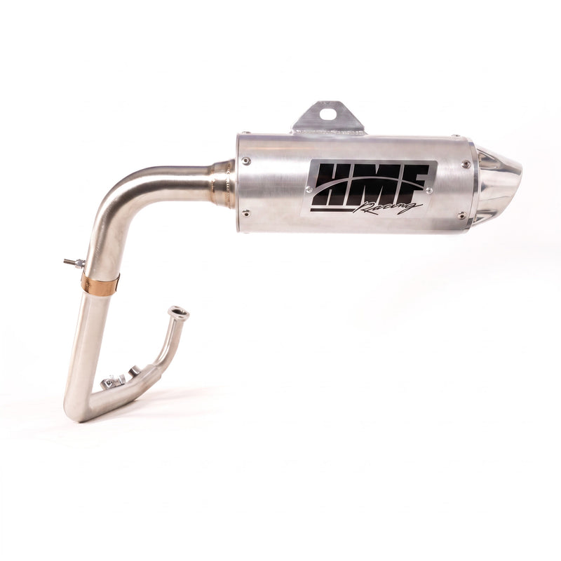 HMF Racing Performance Full System Exhaust for Polaris RZR 200, Brushed with Euro Polished end cap