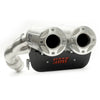 HMF Racing Titan SS Big Core Dual Turbo-Back Exhaust for Can-Am Maverick R, Stainless Steel with Billet end caps, photo 5
