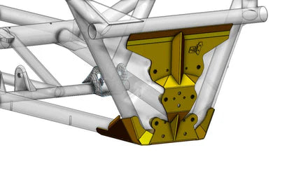 Maverick X3 Rear Radius Rod Reinforcement Plate by CT Race Worx