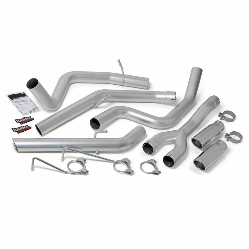 Banks Power Monster Exhaust System DualRear Exit Chrome Round Tips 14-19 Ram 1500 3.0L EcoDiesel Banks Power