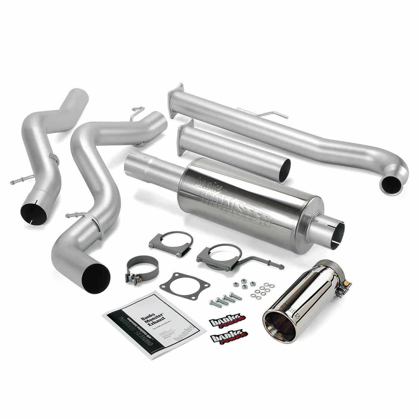 Banks Power Monster Exhaust System Single Exit Chrome Tip 01-04 Chevy 6.6L SCLB Banks Power.