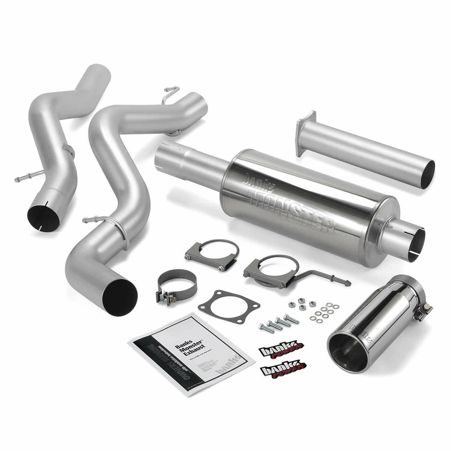Banks Power Monster Exhaust System Single Exit Chrome Tip 02-05 Chevy 6.6L EC/CCSB Banks Power.