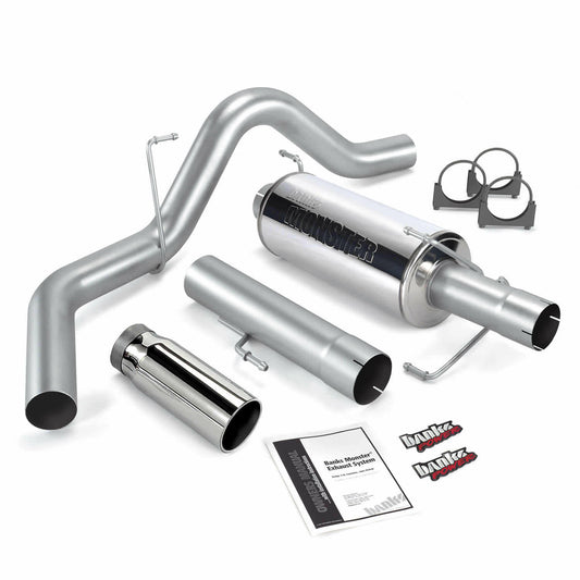 Banks Power Monster Exhaust System Single Exit Chrome Round Tip 06-07 Dodge 5.9L 325hp Mega Cab Banks Power.