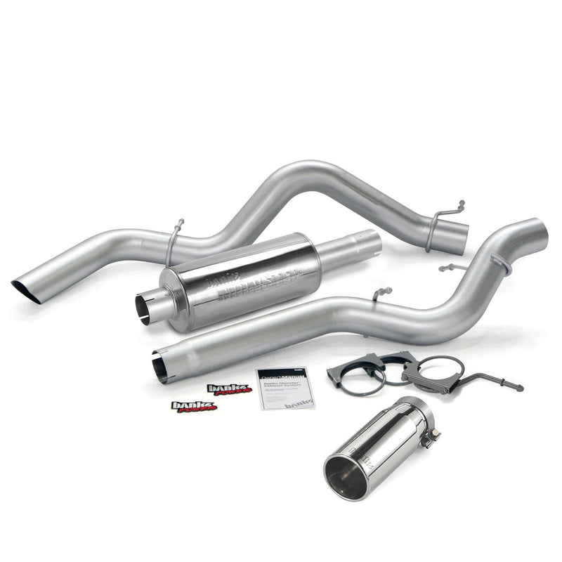Banks Power Monster Exhaust System Single Exit Chrome Round Tip 06-07 Chevy 6.6L CCSB Banks Power