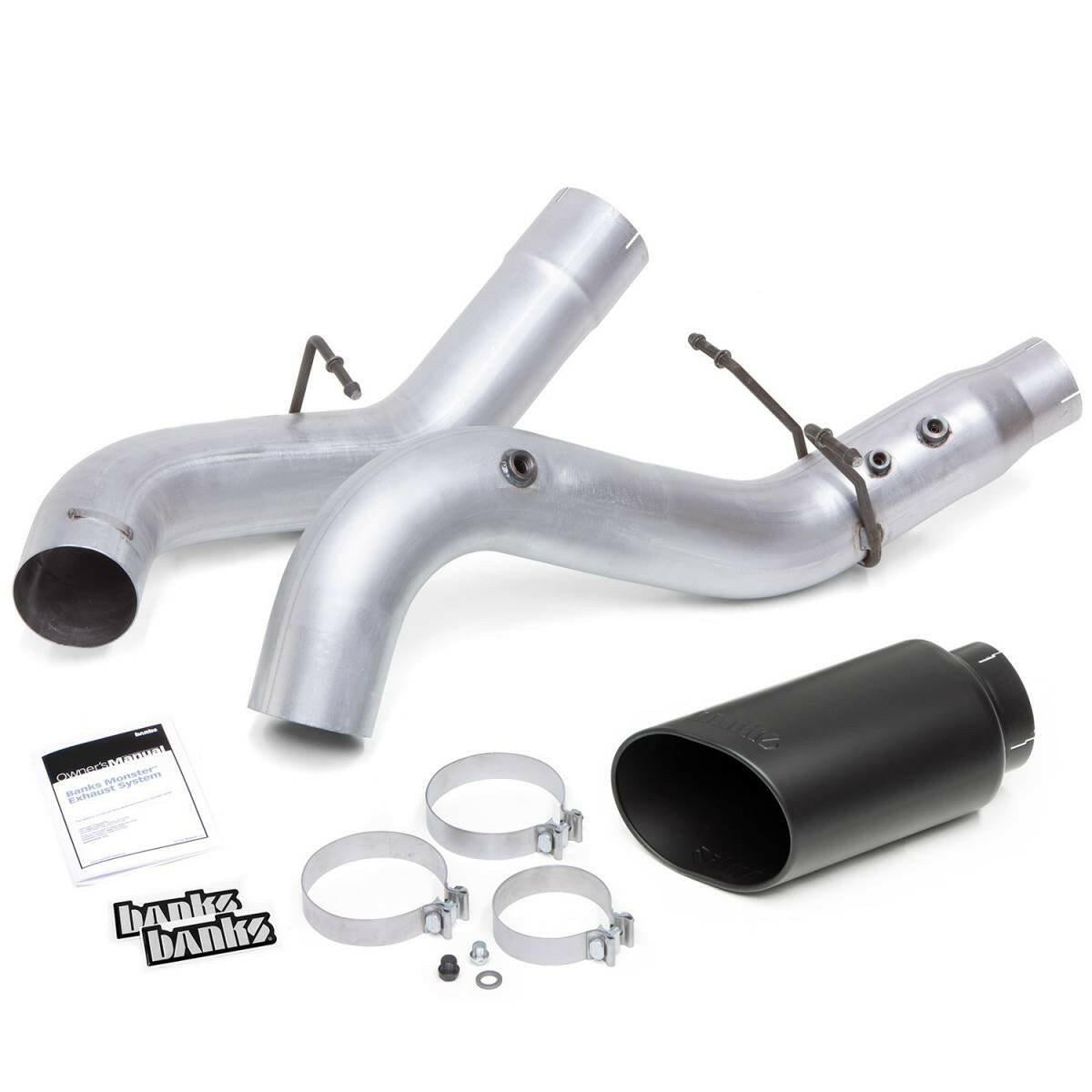 Banks Power Monster Exhaust System Single Exit Black Tip for 20-23 Chevy/GMC 2500/3500 Banks Power.