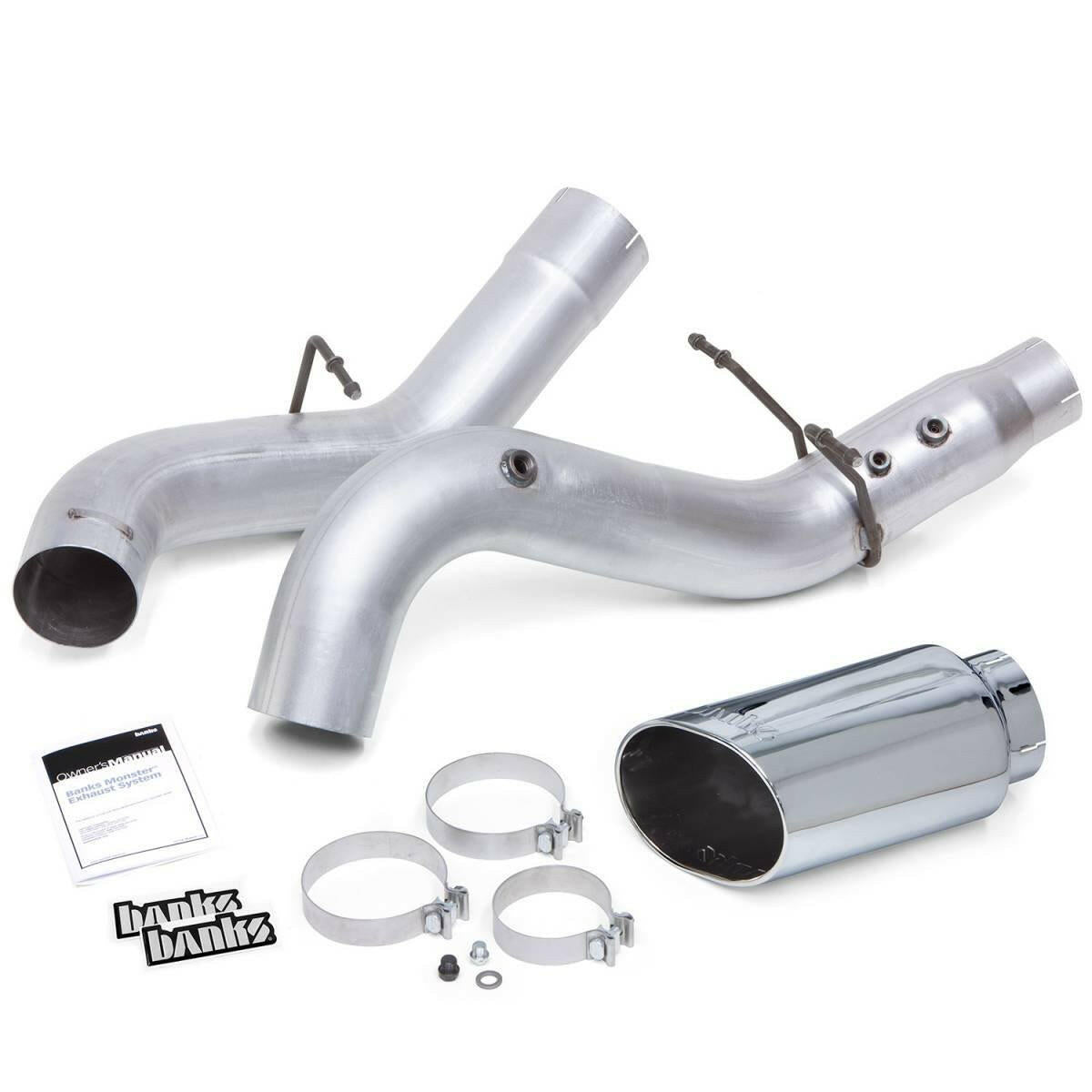 Banks Power Monster Exhaust System 5-inch Single Exit Chrome Tip 20-23 Chevy/GMC 2500/3500 Duramax 6.6L L5P Banks Power.