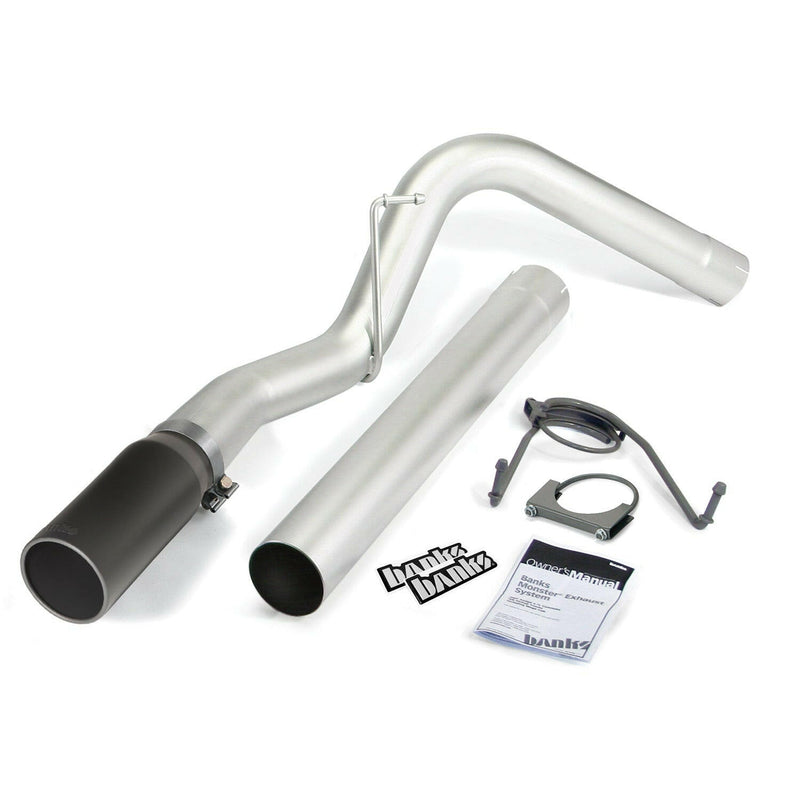 Banks Power Monster Exhaust System Single Exit Black Tip 13-18 Ram 6.7L CCSB Banks Power