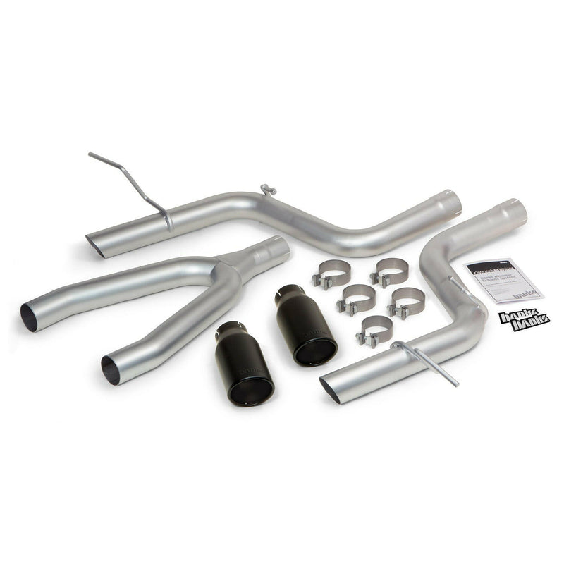 Banks Power Monster Exhaust System DualRear Exit Black Round Tips 14-15 Jeep Grand Cherokee 3.0L Diesel Banks Power
