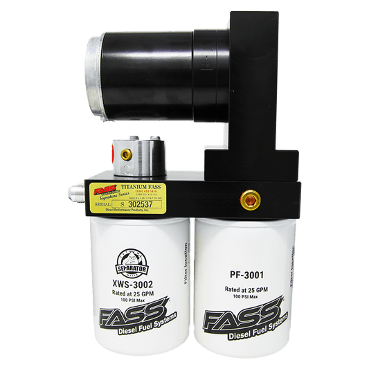 FASS Titanium Signature Series Diesel Fuel System 165GPH Dodge Cummins 5.9L and 6.7L 2005-2018 and 2021 - TSD07165G.